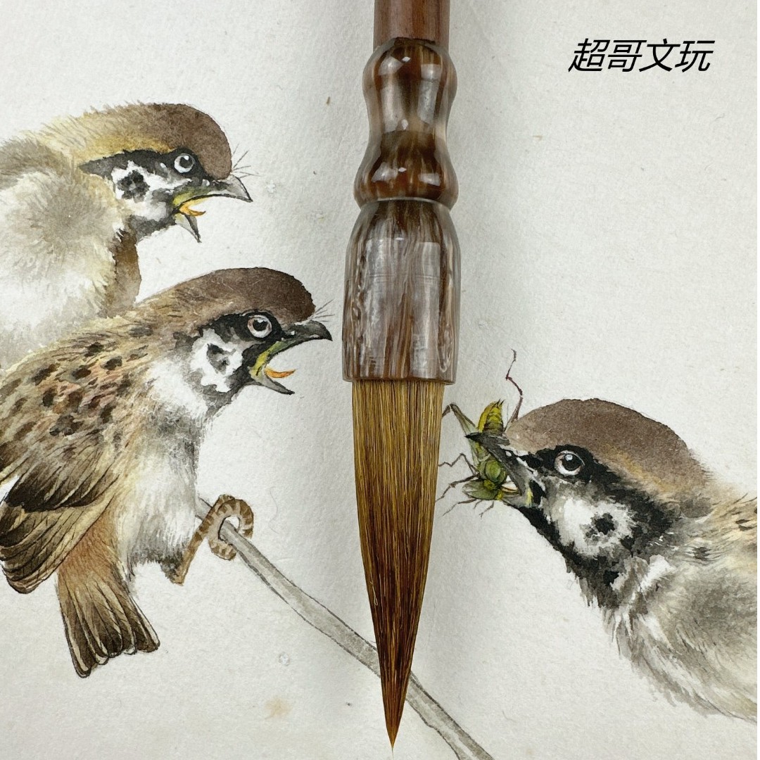 【超哥精选】老挝大红酸枝 精品老料毛笔 高端文房四宝 三支礼盒装！