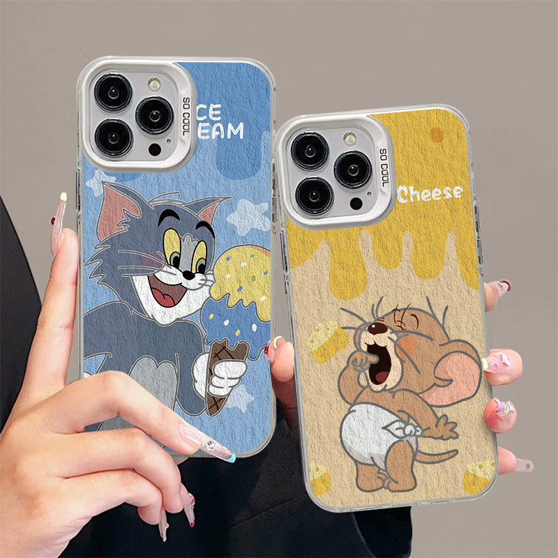 奥菲顿情侣汤姆杰瑞适用iphone15/14/13手机壳华为vivo小米oppo套