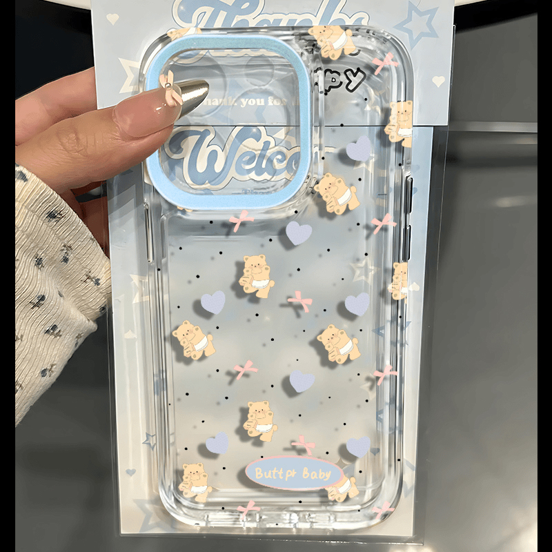 奥菲顿爱心黄油小熊适用iphone15/14/13手机壳华为vivo小米oppo套
