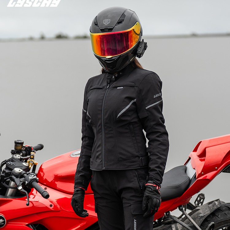 雷翅摩托车女款骑行服四季款防水保暖防风防摔女士冬季拉力服套装