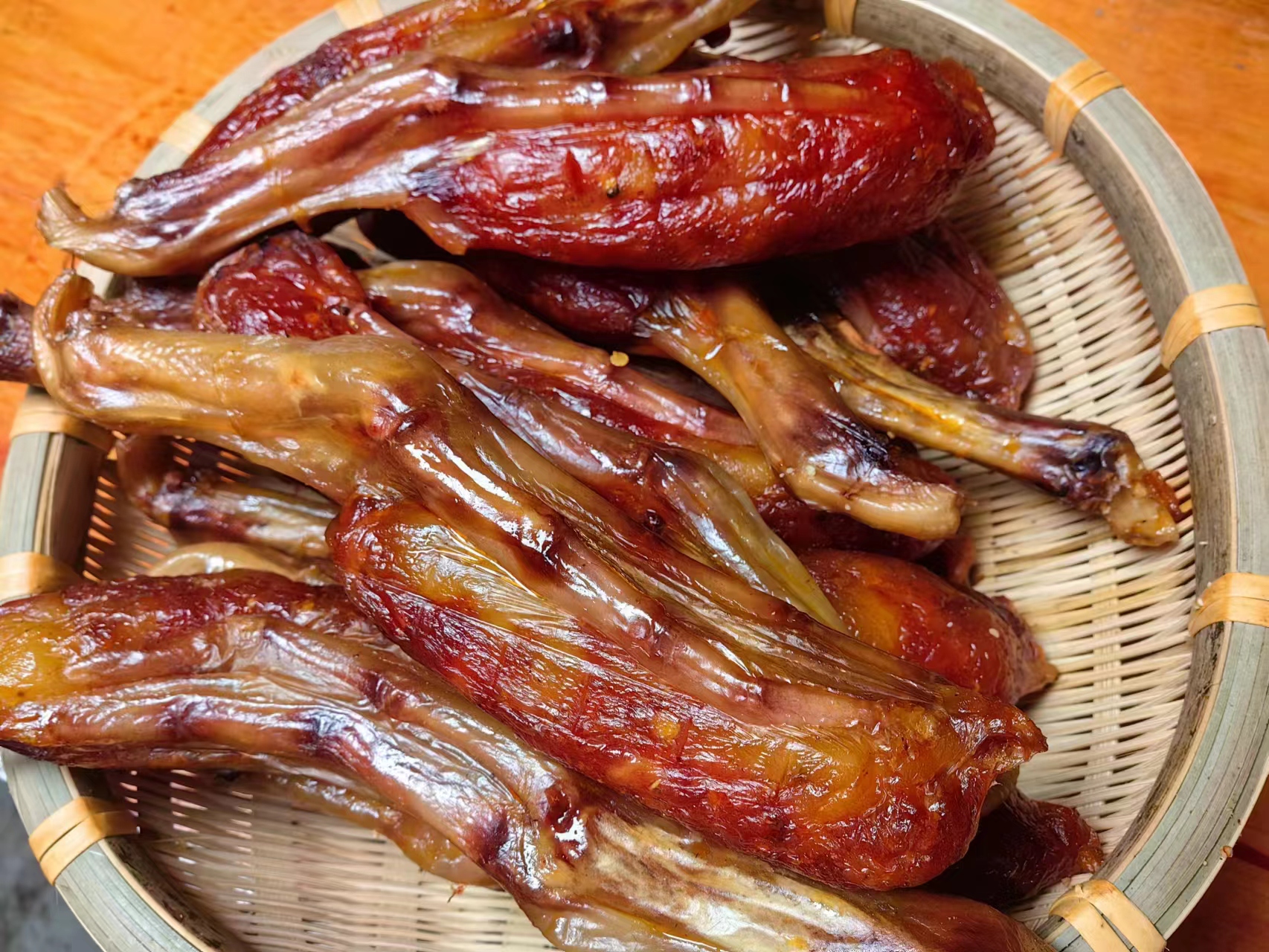 【徐姐家鸭脚包肉】农家手工熏制鸭脚包肉
