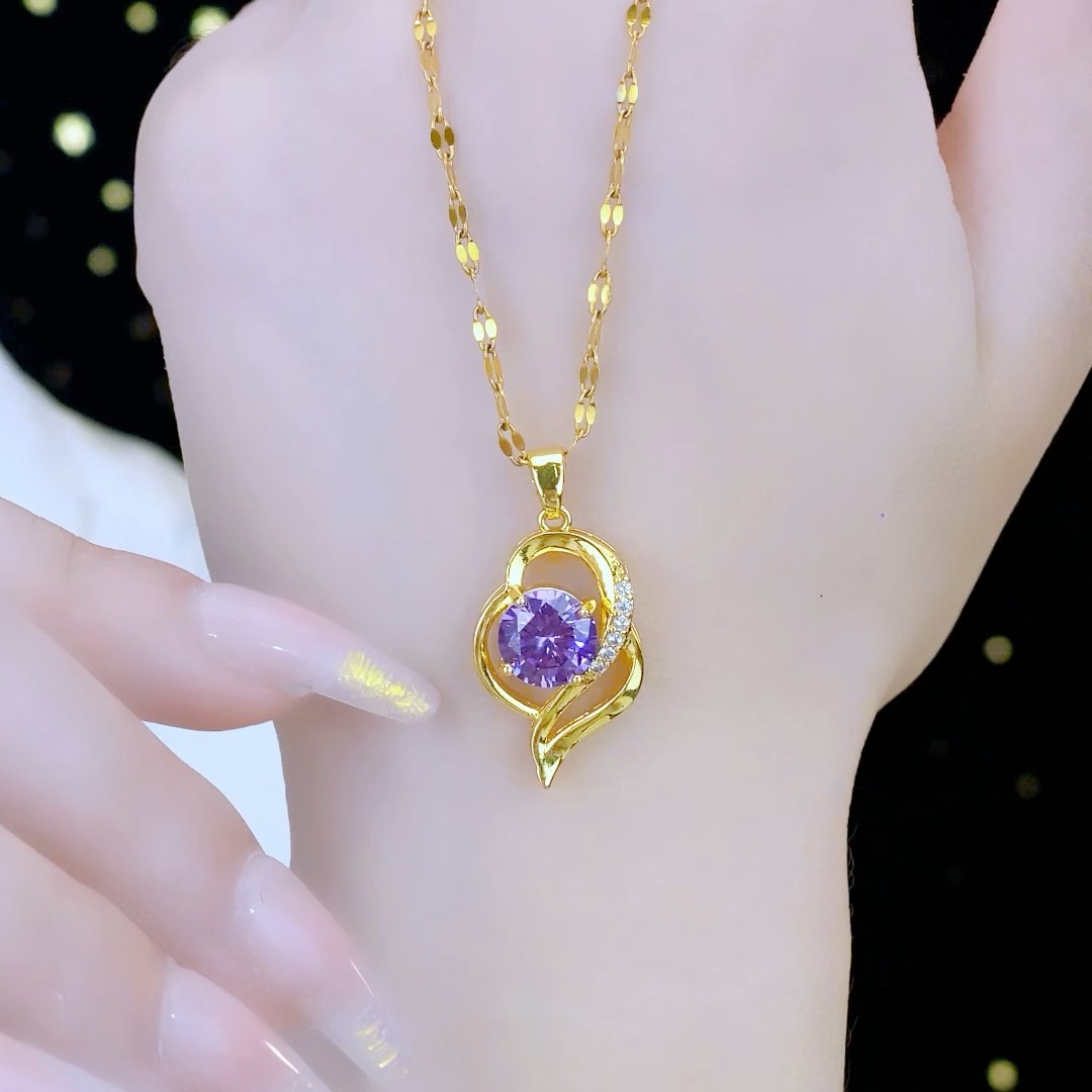 【618专享礼物】女款时尚轻奢百搭不掉色锁骨链项链小众高级感精致商品图