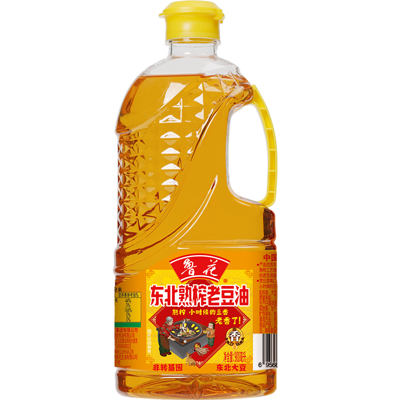 大豆油压榨非转基因东北熟榨老豆油900ml*1食用油炒菜食用油