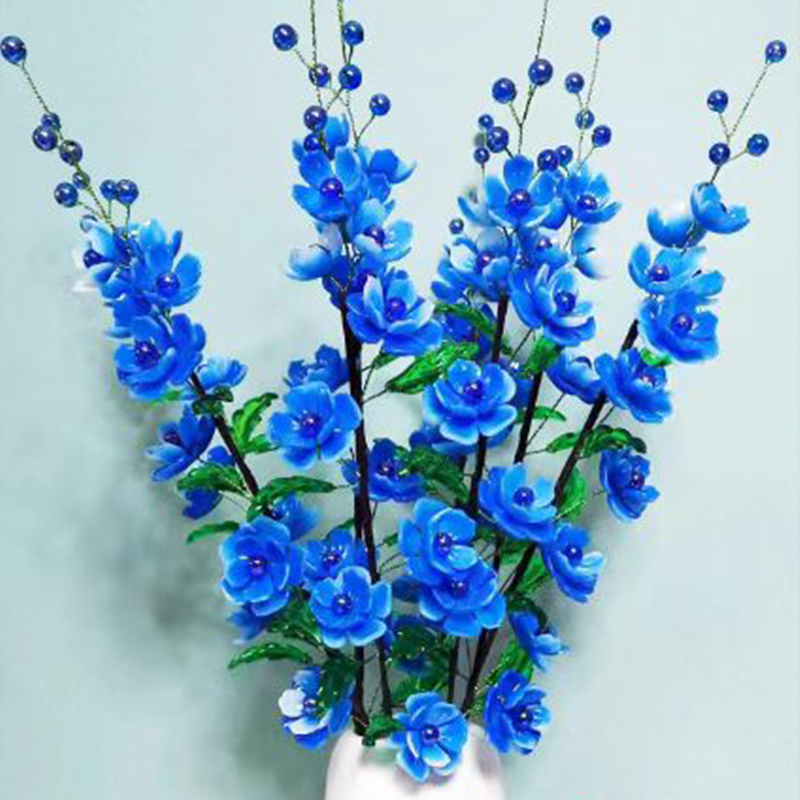 买2单送剪刀【可做12大支】仿玉木槿花 中桌摆材料包【不带花瓶】