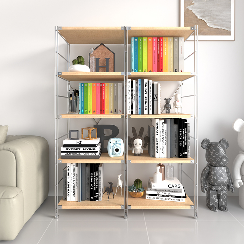 书架日式置物架落地铁艺客厅厨房多层卧室收纳家用书柜架子储物架