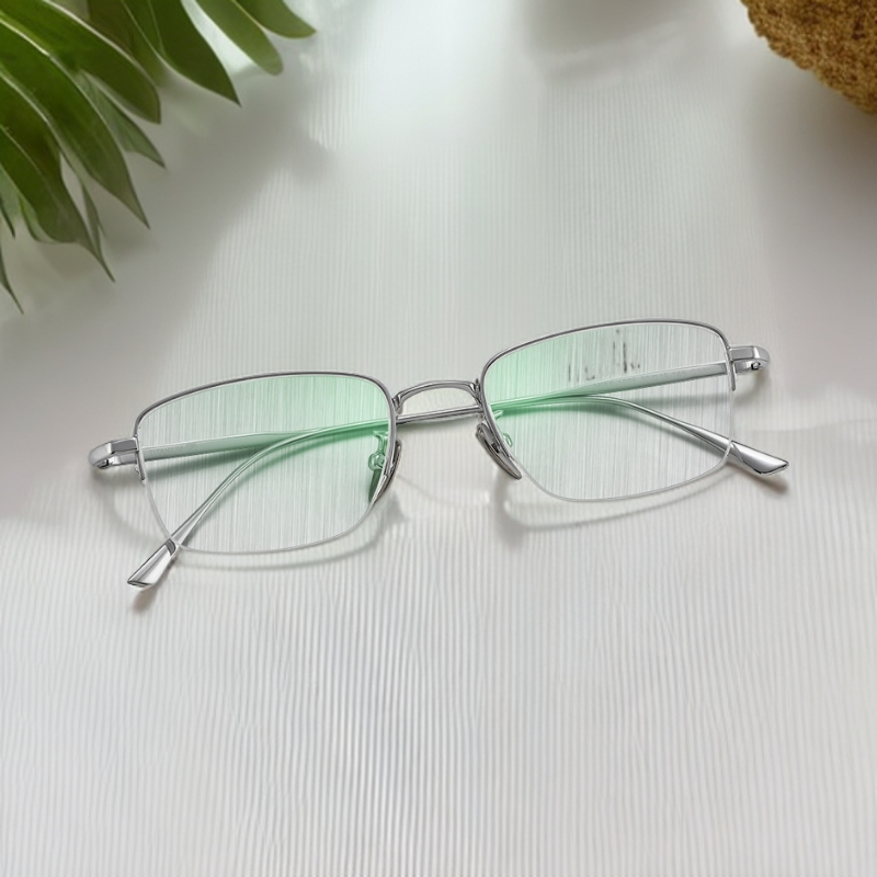 高启兰同款眼镜架纯钛眼镜框女蓝光小超轻方圆脸眼睛架MIES1906