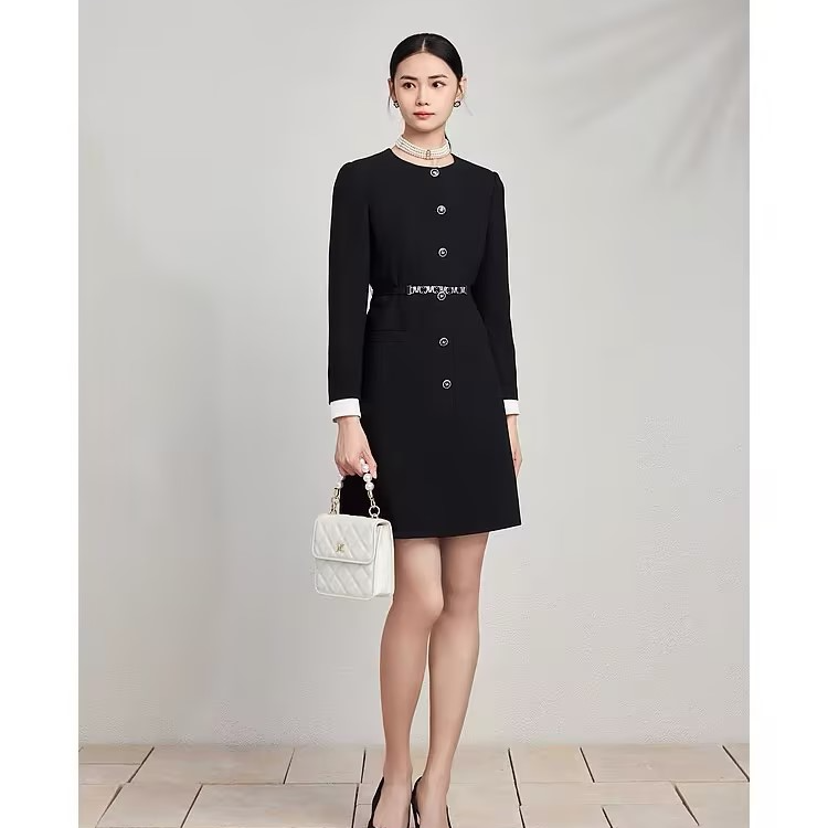 【双十二福利】经典小黑裙显瘦气质女装连衣裙MJFA01WBY010B11