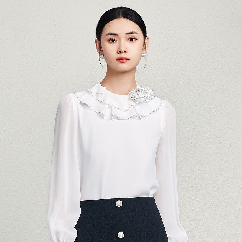 MOJO.S.PHINE~新款百搭优雅修身气质时尚女士衬衫MJFB01WBL164W11