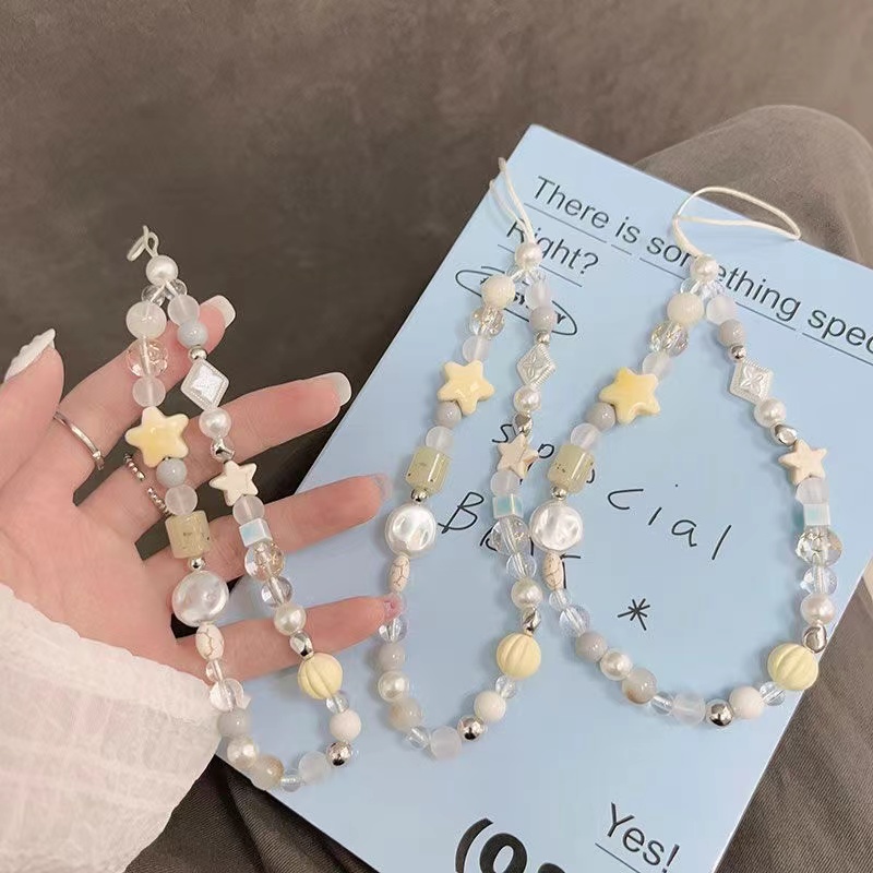 ins气质时尚风diy串珠手链条轻奢手机链挂件饰品ccd相机链手机壳