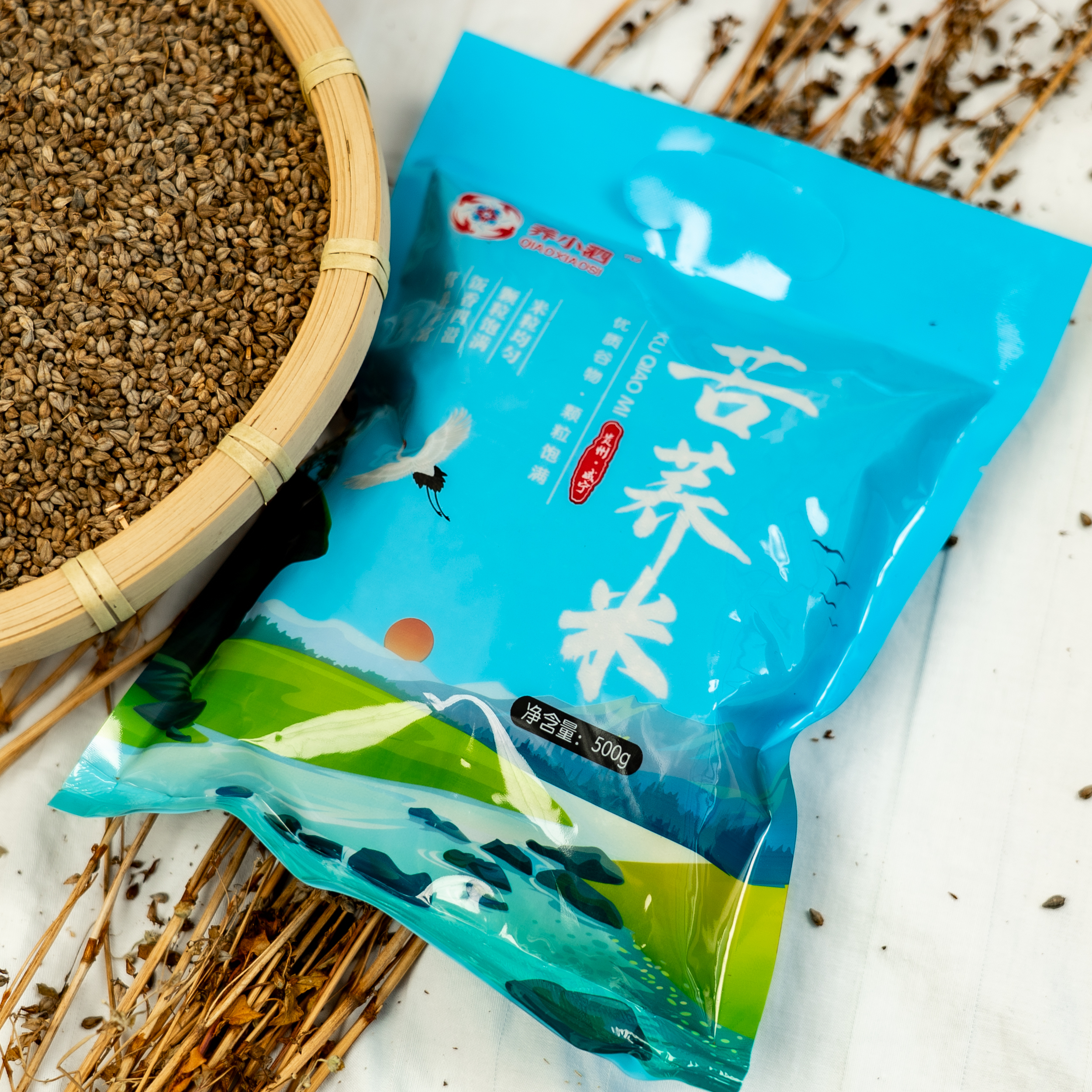 荞小泗贵州威宁黑苦荞米高山新鲜荞麦米优质饱满煮饭浓香500g/袋