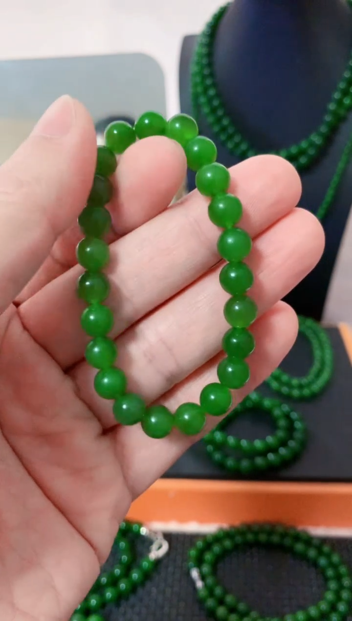 【闪购商品】和田玉（碧玉）手链未镶嵌8
