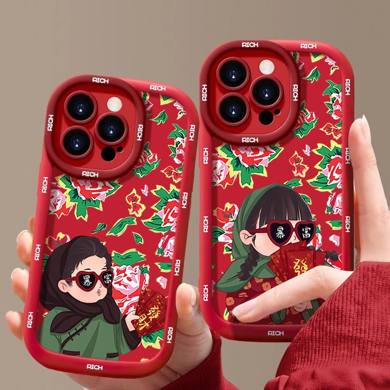头巾男孩适用苹果13手机壳14iphone15pro/12女11华为vivo小米oppo