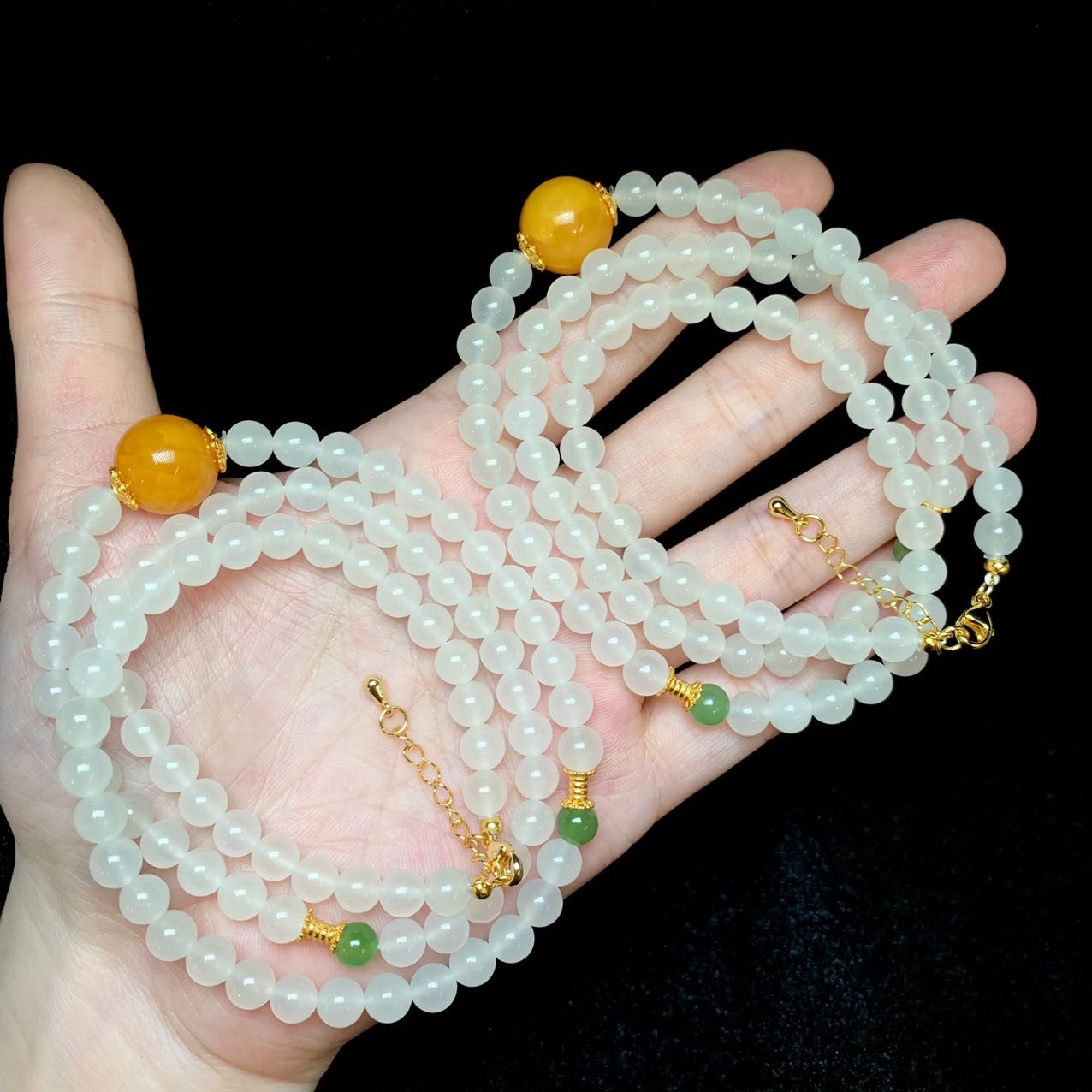 【云上好物】 DS32136-和田玉DIY项链-多样性发一件-5.5mm（甄选）