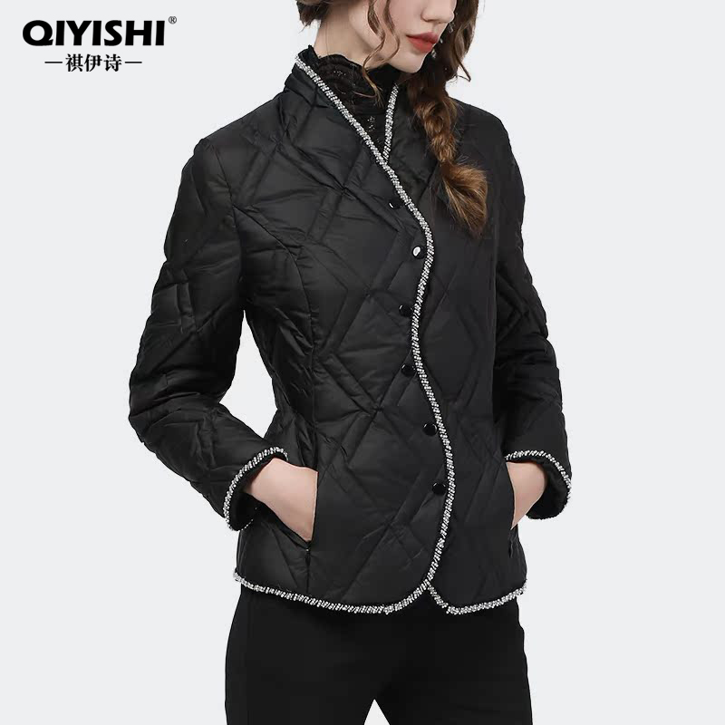 欧洲站轻便羽绒服女短款修身白鸭绒保暖冬季外套时尚显瘦WL13801