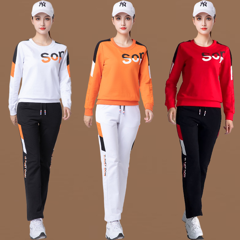 秋冬曳步舞服装新款套装时尚运动广场舞棉长袖跳舞衣服女杨丽萍
