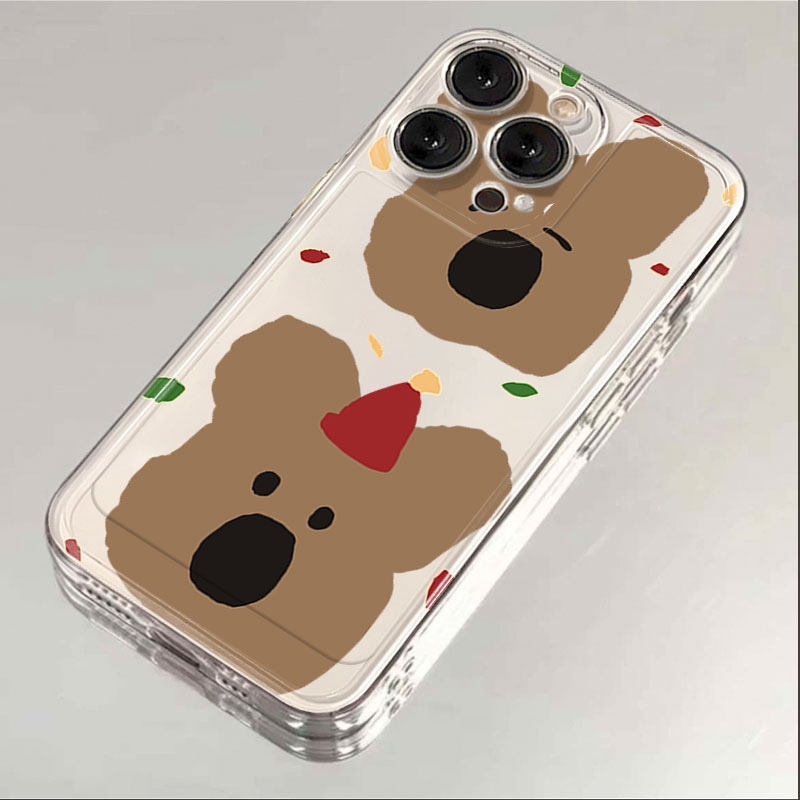 红帽小熊iphone15苹果手机壳14promax硅胶13pro透明12创意11卡通