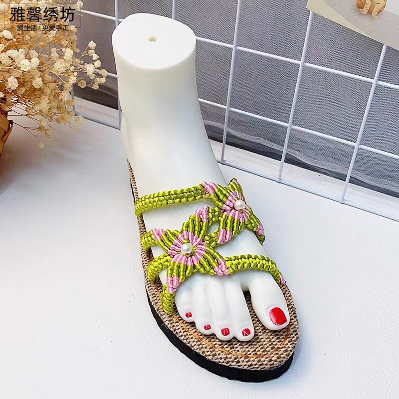 〔买两双送一双〕比翼双飞款材料包亚麻鞋底➕线