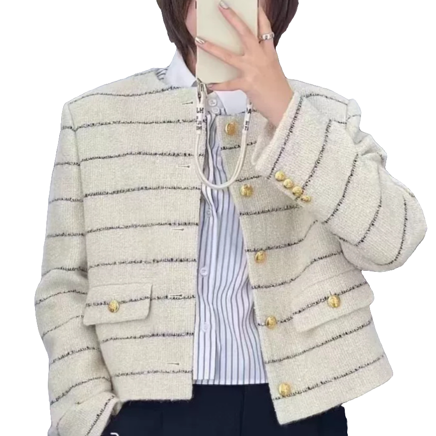 99新 Celine/思琳 潮奢豆 严选/条纹小香风外套/95新/012257 