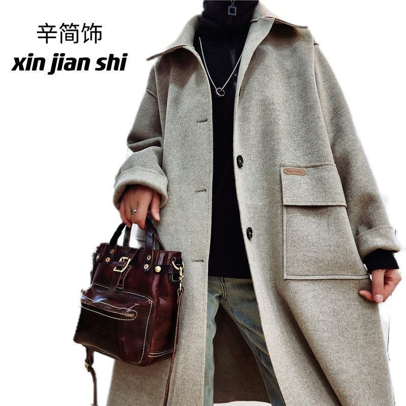 【简简推荐】【冬季恋歌】-新款简约休闲百搭双面绒大衣-23037