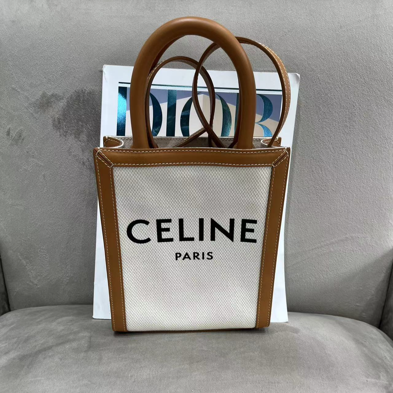 99新 Celine/思琳 mini托特包单肩斜跨包