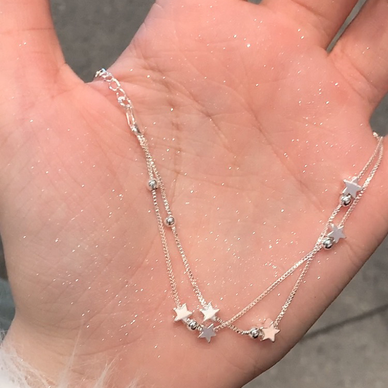 铜合金手链 双层叠戴日月星辰手链27884