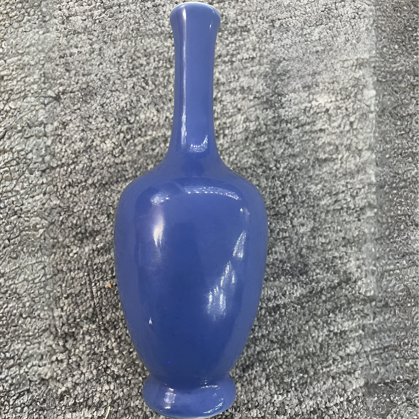 清中  撒蓝釉雪花观音瓶GS-6538