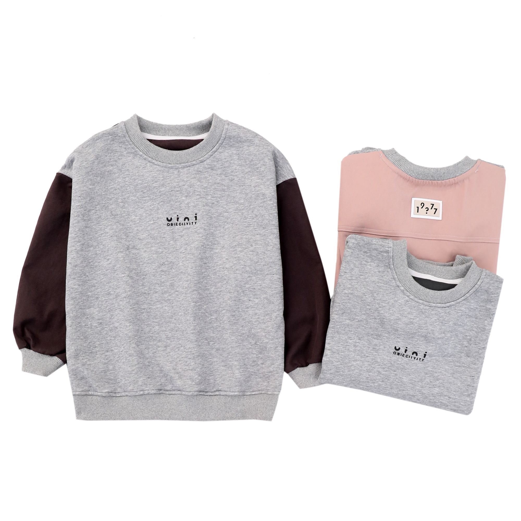 休闲时尚童装秋季上新秋冬休闲梭织拼接儿童卫衣