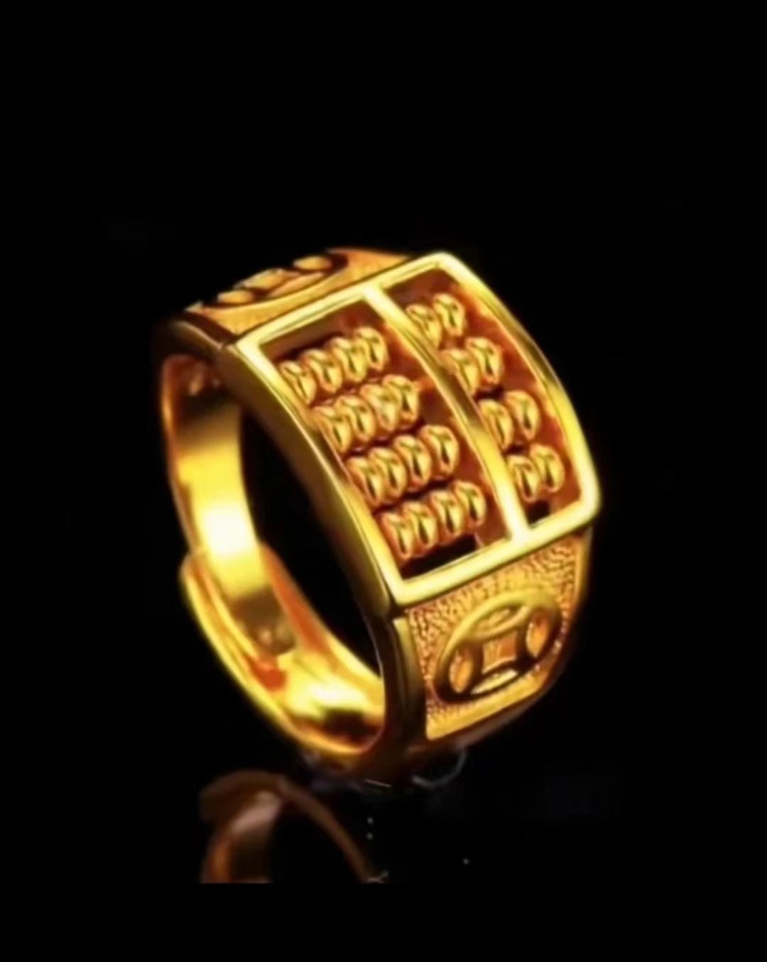 铜合金戒指 活口算盘可调节戒指