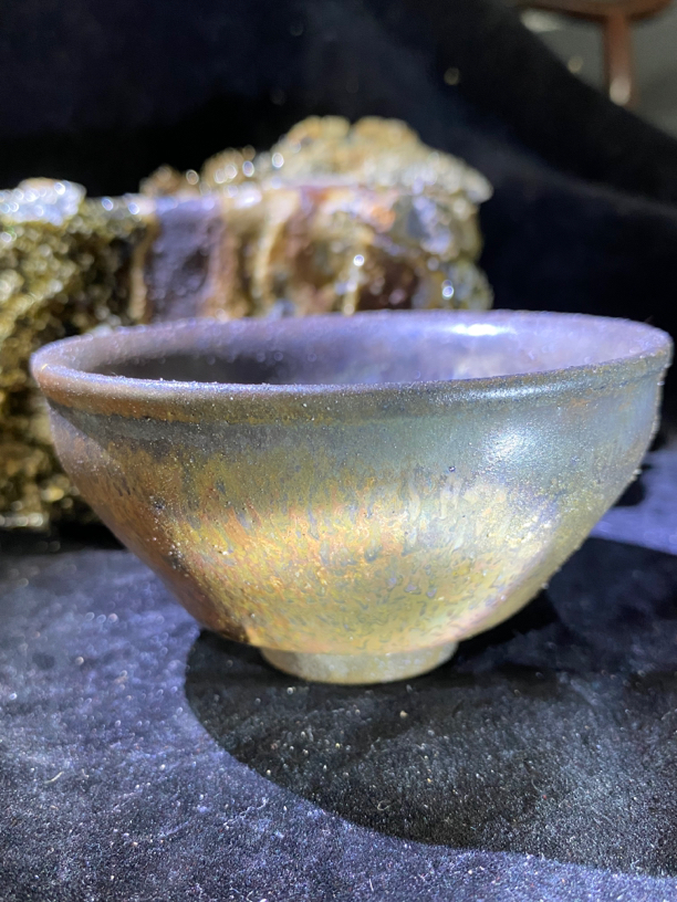 灰贝金羽滴 火烁烧 建盏主人杯 龙窑柴烧