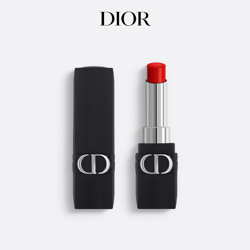 Dior迪奥全新烈艳蓝金锁色唇膏磨砂黑管999