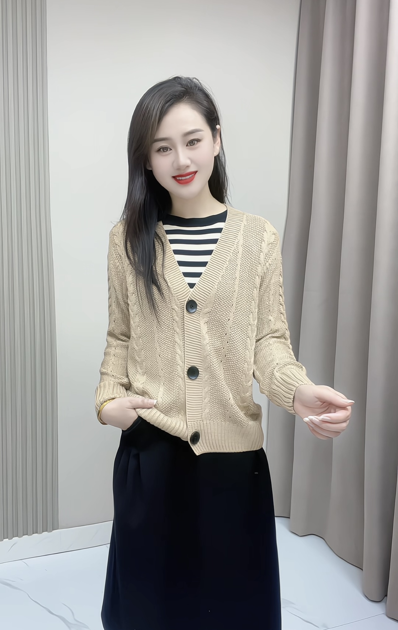 秋季新款针织毛衣开衫 8666款