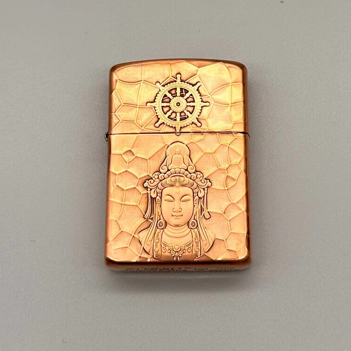 佐罗【观心】双面3D立体浮雕/902S盔甲机/煤油打火机/防风/定制
