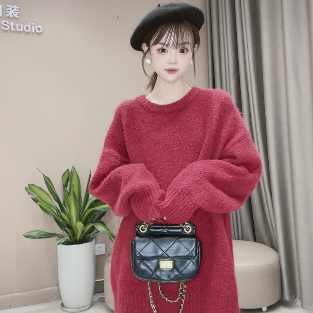【微醺派对毛衣】孕妇装百搭大码慵懒风秋冬套头毛衣圆领加厚