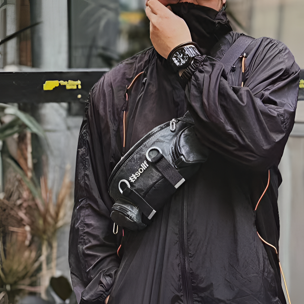 solif生还者骑行户外休闲胸包复古个性腰包男女潮流胸包音乐节商品图