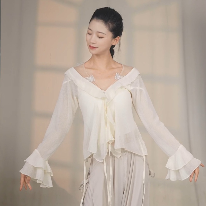 古典舞宽松显瘦仙气气质舞蹈服上衣中国舞民族舞现代舞教师练功服