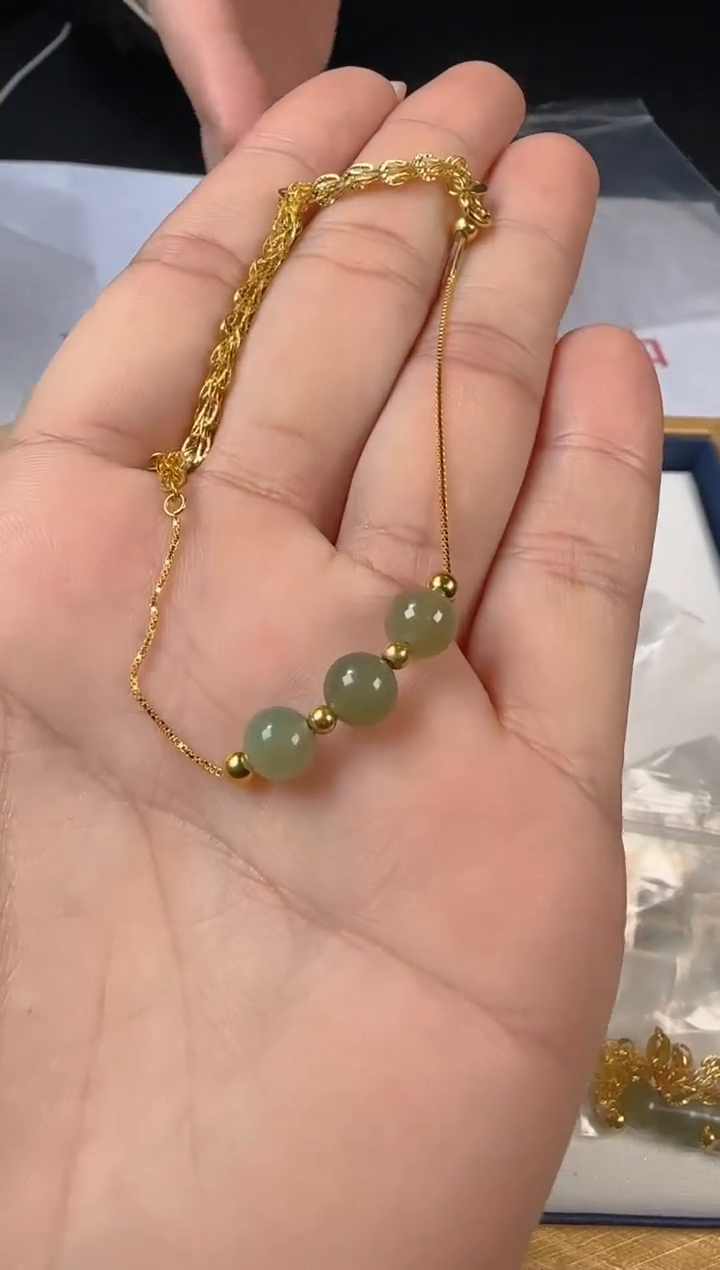 【闪购商品】和田玉颈饰18K金镶嵌1