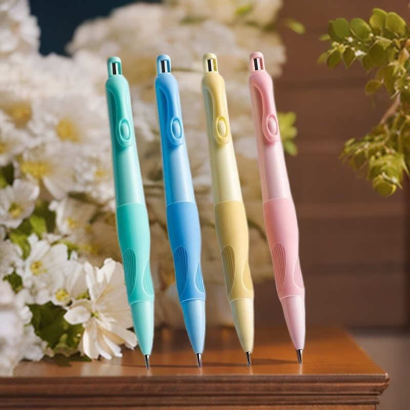 正姿铅笔5支+5支笔心学生书写自动铅笔加粗新款矫正握姿铅笔