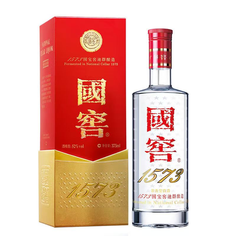 国窖1573浓香型白酒 2019- 2021年52度375ml*1瓶