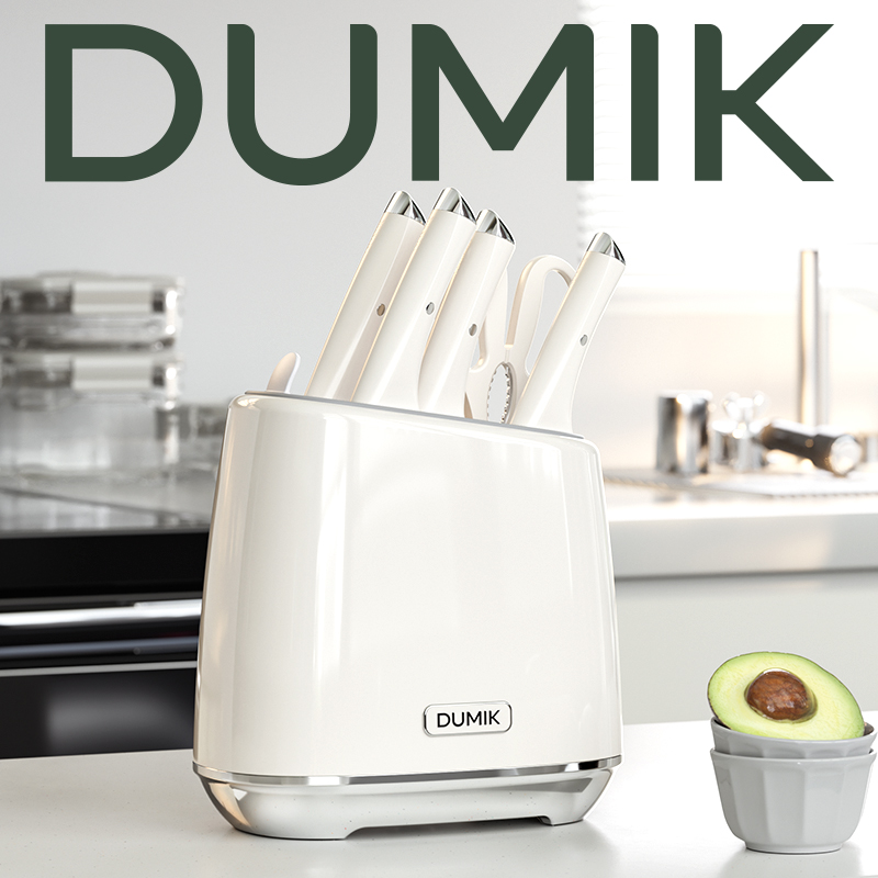 中科德马克鲨鱼刀具厨房套组组合菜刀家用砧菜板二合一不锈钢刀架