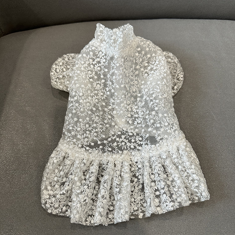 宠物连衣裙蕾丝打底衫狗狗猫咪衣服内搭 