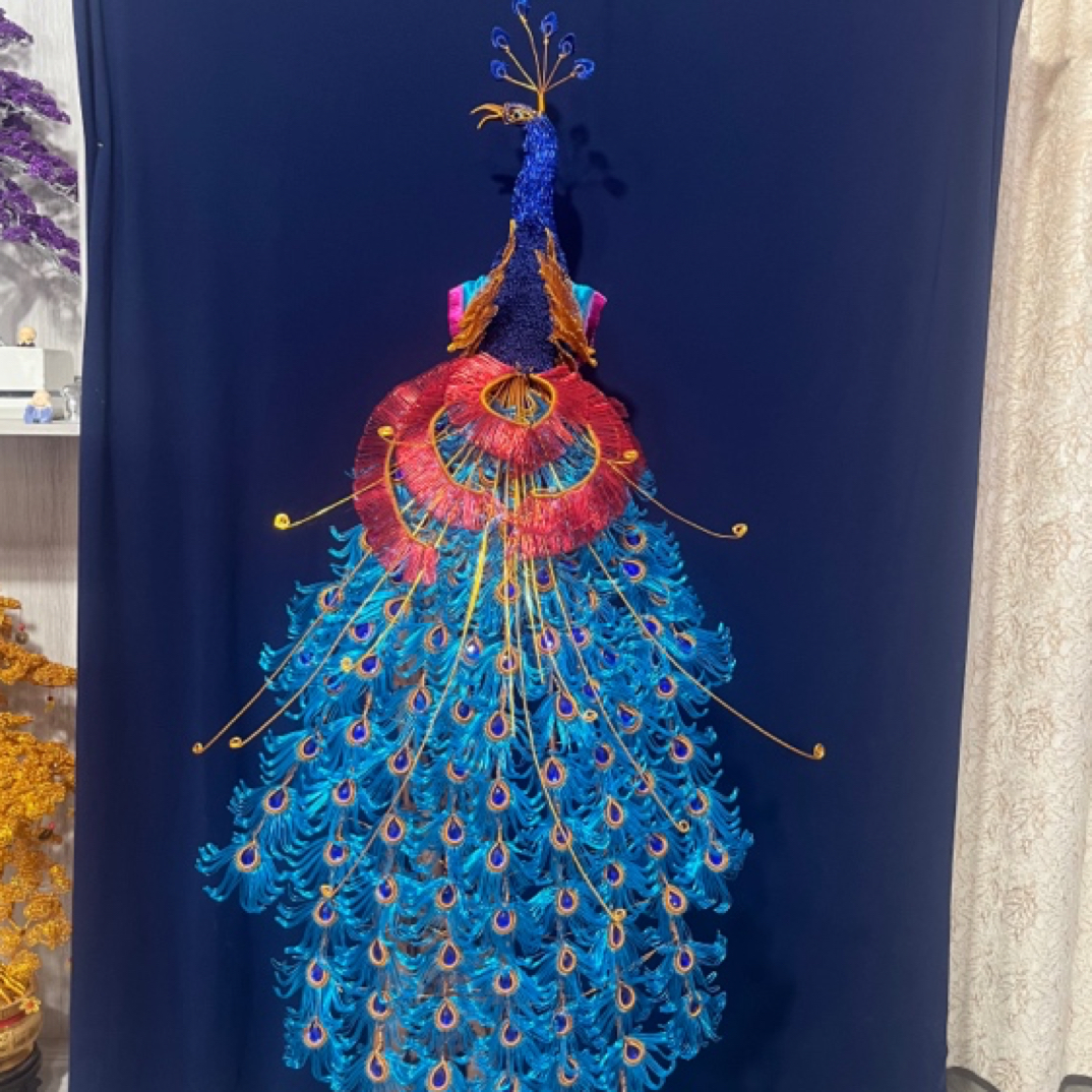 新款流行高温氧化铝线工艺品迎宾大孔雀1.8米高日常送礼家居摆件