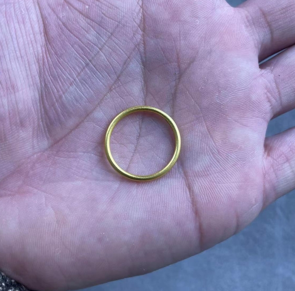 特价 足金9999 古法 素圈戒指