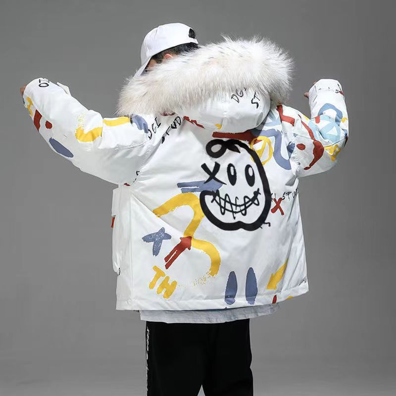 高梵反季清仓羽绒服男女加厚2023冬季新款小恶魔青少年情侣百搭外
