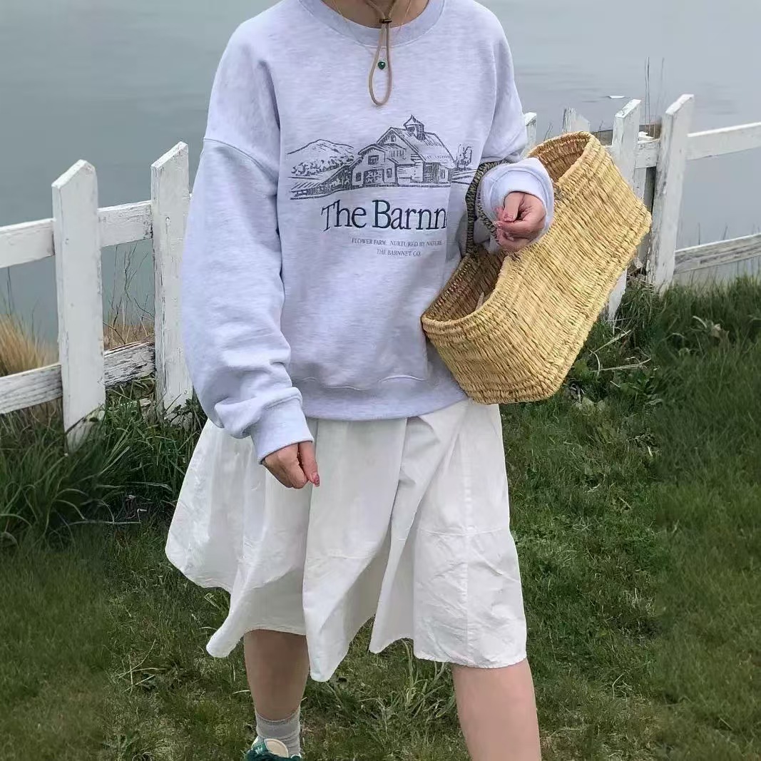 （田园乡村系列）2024年秋季韩版宽松休闲百搭潮流休闲卫衣女长袖