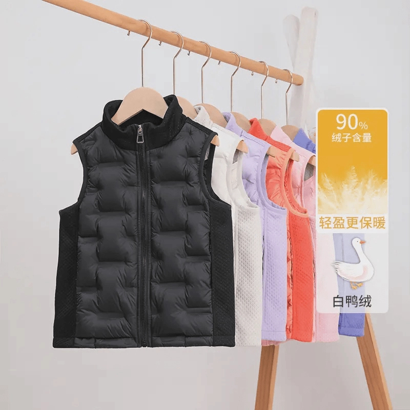 雅鹿童装雅鹿儿童羽绒服反季羽绒马甲男童女童外穿保暖萌娃冬装