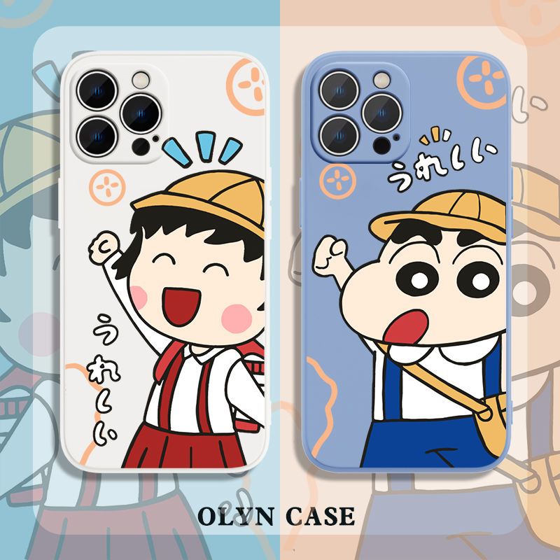蜡笔小新iPhone12手机壳SE可爱reno情侣vivo卡通真我Q小丸子IQOO7
