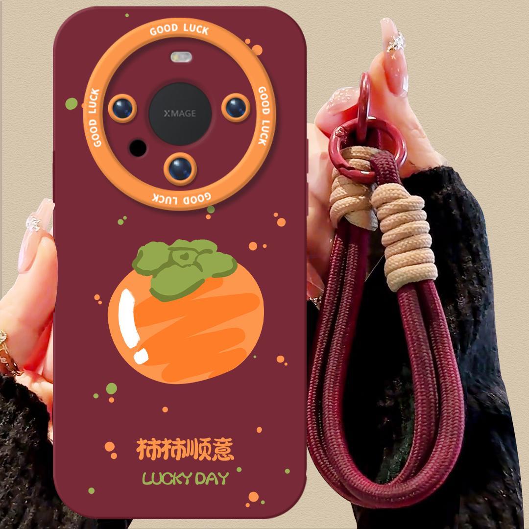 柿柿如意适用华为mate60pro新年50/40手机壳遥遥领先红色喜庆LOL