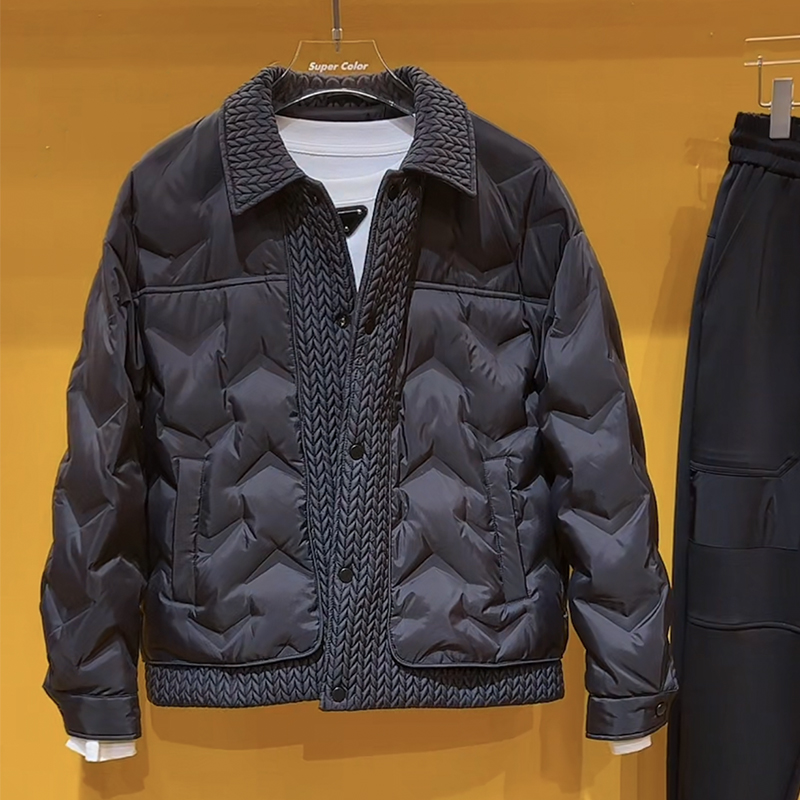 美式新款复古麦穗棉服冬季翻领加厚宽松保暖外套棉袄棉衣宽松时尚