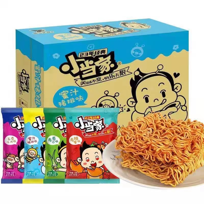 小当家干脆面香辣蟹五香牛肉蜜汁猪排红烧方便面香脆面点心面混合