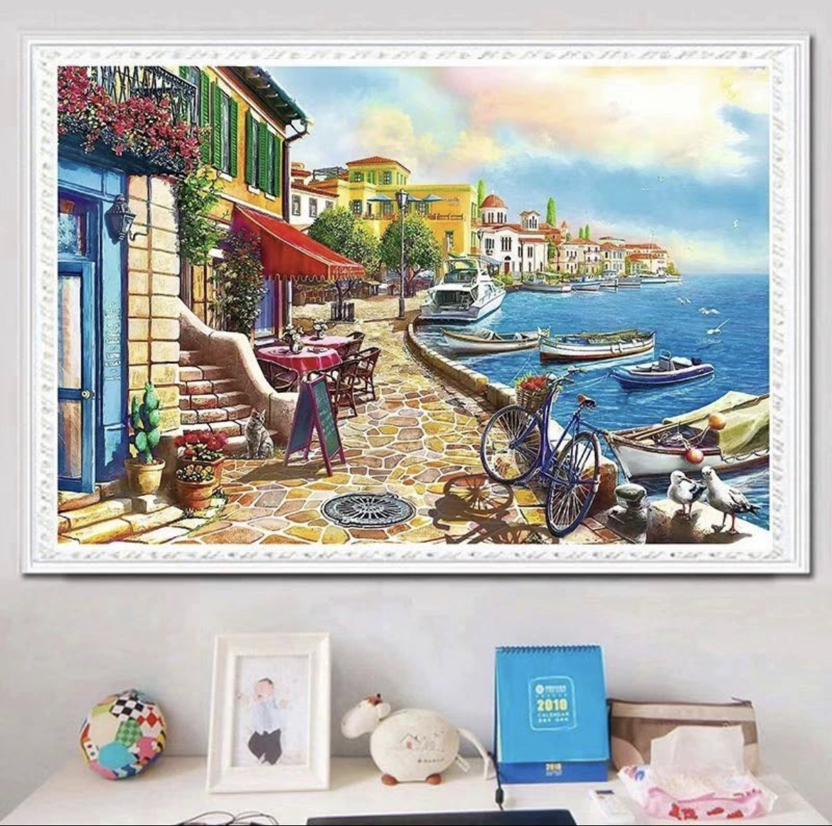 海边单车100X75cm大格四股线绣42个色A-687（十字绣套件）